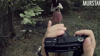 Divorced the college girl for intimate photos, and pounded inside the woods || Murstar