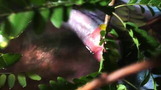 He stroked his dick inside a slimy pink bath-tub swamp and then I gently felt his penis and nuts and finger fuck his asshole until he came.