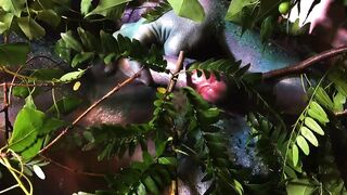 He stroked his dick inside a slimy pink bath-tub swamp and then I gently felt his penis and nuts and finger fuck his asshole until he came.
