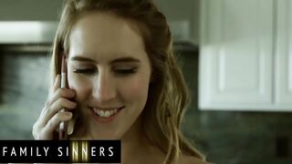 FamilySinners - Cadence Lux Blows And Riding Her Stepbrother's Huge Rough Dick