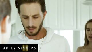 FamilySinners - Cadence Lux Blows And Riding Her Stepbrother's Huge Rough Dick