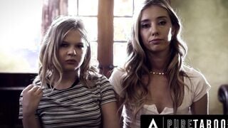 INNOCENT TABOO Pervy Counselor Convinces Frenemies Haley Reed and Coco Lovelock To Have A Three-Way