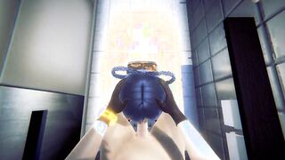 Genshin Impact Anime - Xialing Hardsex into Japanese Bathroom Uncensored - Japanese oriental Manga Cartoon Tape Game Porn