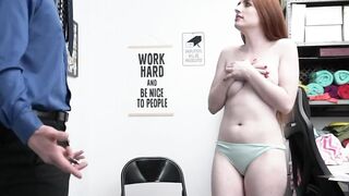 Officer Makes Red Head Eighteen Suck His Fat Dick