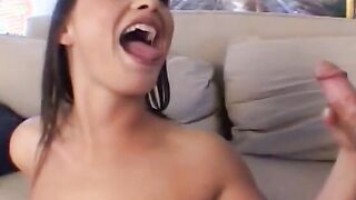 Dark Haired bimbo loves getting her asshole stuffed