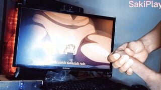 Padrasto se queda en casa se masturba en secreto viendo anime