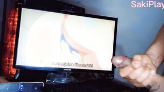 Padrasto se queda en casa se masturba en secreto viendo anime