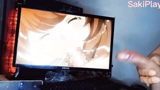 Padrasto se queda en casa se masturba en secreto viendo anime