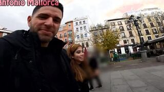 Cumwalk With Submissive Hispanic Eighteen Picked Up Into The Street