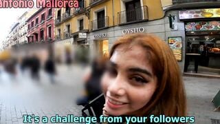 Cumwalk With Submissive Hispanic Eighteen Picked Up Into The Street