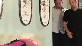 Big Titted pvc Beauty enjoying 3some sex with double
