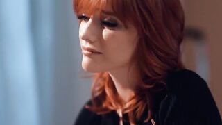 Red Head comforts bff licking her snatch
