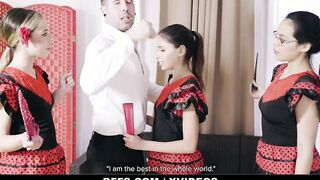 3 19 Year Old Best Friends Sahily Sweet, Anastasia Brokelyn & BabyNicols Plowed By Huge Penis
