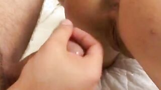 Pretty yummy raven gets rammed into bed