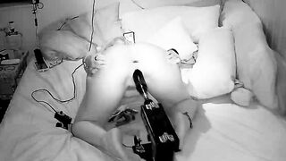 Mom fucks both holes with a 10in sex toy (second watch)