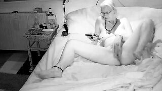 Mom fucks both holes with a 10in sex toy (second watch)
