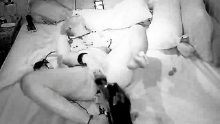 Mom fucks both holes with a 10in sex toy (second watch)