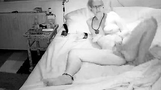 Mom fucks both holes with a 10in sex toy (second watch)