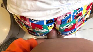 step Brother, don't stick it up my booty, it hurts me a lot | my step brother enters the WC while I fondle my teeth and it really turns me on to feel his rough dick | incredible dialogues
