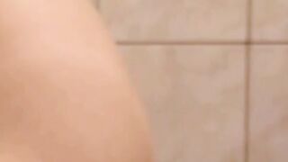 Short haired perfect MILF blonde takes control inside shower instead of washing