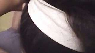 Randy hoe gets her face cum covered after sucking off penis rubbing her soak cunt
