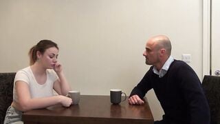 Manager into the Teetime with the Teengirl who is working after Scool