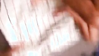Old dark haired blows bro's penis while he fucks her wide-open snatch with sex toy