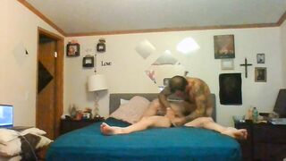 Satin Lady gets her first feel of her new favorite sex toy