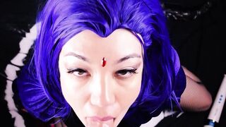 CAST A SUCCUBUS SPELL ON EIGHTEEN TITAN RAVEN, NUT ON HER FACE three TIMES!!