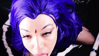 CAST A SUCCUBUS SPELL ON EIGHTEEN TITAN RAVEN, NUT ON HER FACE three TIMES!!