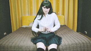MY HERO ACADEMIA: Froppy loves BONDAGE, huge Bakugo's dick and booty fucking after classes - pov Close Up Spooky Boogie