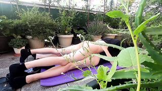 Fucking inside outside on balcony - hope neighbors won't find us with the best fellatio at the end by ex-wife