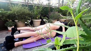 Fucking inside outside on balcony - hope neighbors won't find us with the best fellatio at the end by ex-wife