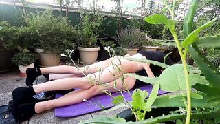 Fucking inside outside on balcony - hope neighbors won't find us with the best fellatio at the end by ex-wife