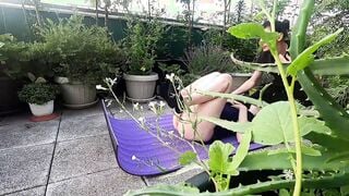 Fucking inside outside on balcony - hope neighbors won't find us with the best fellatio at the end by ex-wife