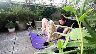 Fucking inside outside on balcony - hope neighbors won't find us with the best fellatio at the end by ex-wife