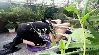 Fucking inside outside on balcony - hope neighbors won't find us with the best fellatio at the end by ex-wife