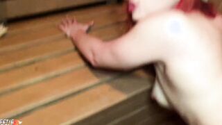 StepSister Lustfully Blows My Cock And Rough Fucks Inside The Bathhouse