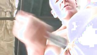 Superb dark haired whore gets ass and pink soak pussy boned rough
