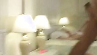 Hung stud has his mutant penis rode by vulgar blonde whore