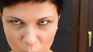 Vulgar thot opens wide and takes rough dick in her warm soak mouth
