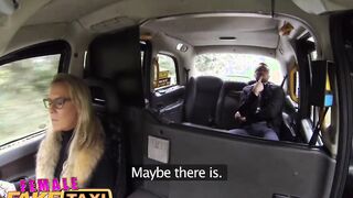 Female Fake Taxi goddess big boobed blonde blows and fucks her businessman fare