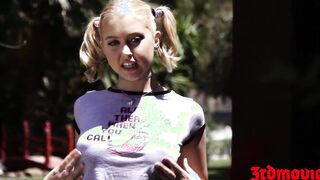 Booty banged young blonde Chloe Couture wants more huge dick