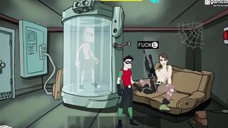 Dickboy - Robin Nailed Harley Quinn and Catwoman