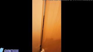 I peeing inside the mouth of my women friend inside restroom of Restaurant with outdoors around part two