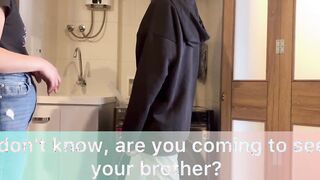 My stepbrother is not at home and I end up having fun doctor and patient with his ex-wife to cure all his ills by making love on the washing machine