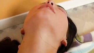 Bae young hot with pretty rack plays with her twat and blows a vibrator