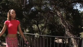 Crazy Hot Ebony Bae Dig a Long White Dick and Long Jizzed