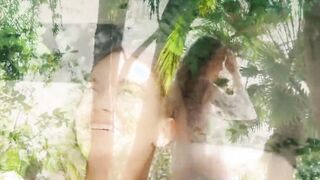 goddess Tali Dova is groaning while cumming inside the backyard