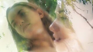 goddess Tali Dova is groaning while cumming inside the backyard
